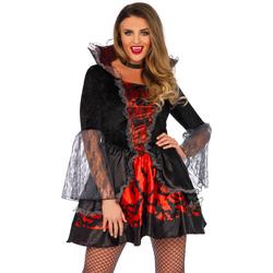 Vampier & Dracula Kostuum | Meesteres Van Het Duister Vampier | Vrouw | Medium / Large | Halloween | Verkleedkleding